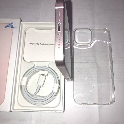 近乎全新 電池健康100 全原裝港行iPhone 13 mini 256GB 粉紅色