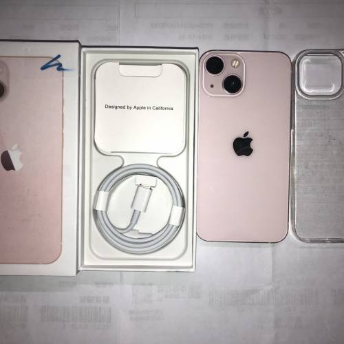 近乎全新 電池健康100 全原裝港行iPhone 13 mini 256GB 粉紅色