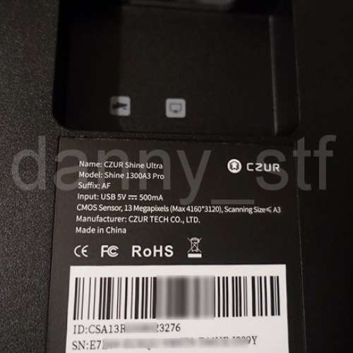 極新 CZUR Shine Ultra (Model: Shine 1300A3 Pro) 13MP 便攜式智能文件掃描器