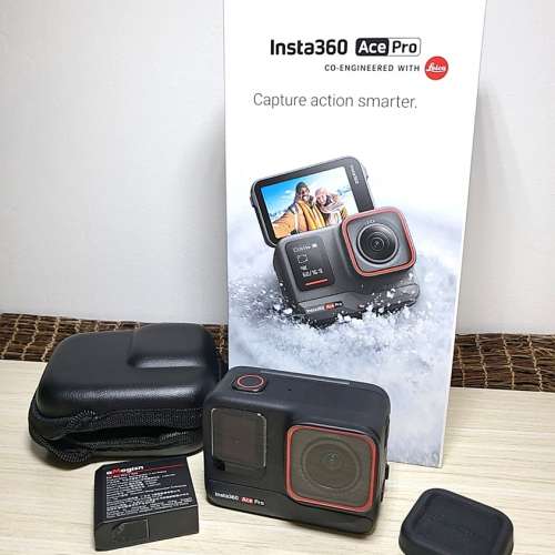 Insta360 Ace Pro 運動相機  (送機身收納盒 , 鏡頭矽膠蓋及一套鋼化膜鏡頭貼)