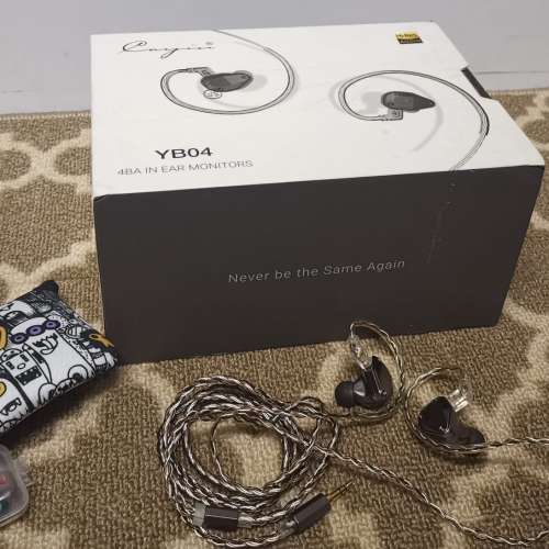 Cayin/凱音 YB-04 四單元動鐵HIFI入耳式耳機 全套有盒99%新