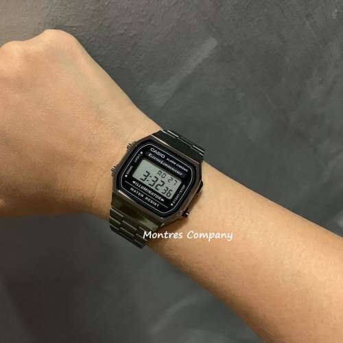 Montres Company香港註冊公司(28年老店)卡西歐 CASIO 經典跳字 復古 灰黑色 七年電...