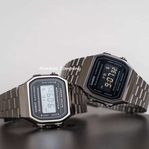 Montres Company香港註冊公司(28年老店)卡西歐 CASIO 經典跳字 復古 灰黑色 七年電...