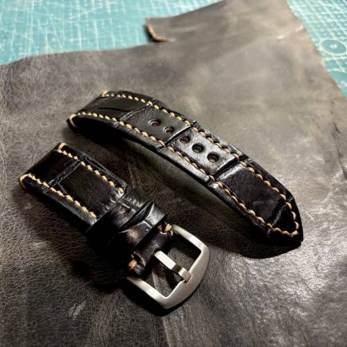 請清楚內文才購買 ❇️訂造任何size手工鱷魚背骨錶帶 送普通錶扣 HKD220