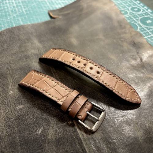 請清楚內文才購買 ❇️訂造任何size手工鱷魚背骨錶帶 送普通錶扣 HKD220