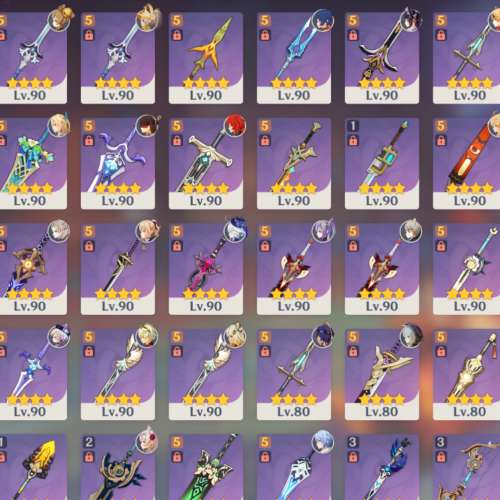 原神LV60 百多金多專武