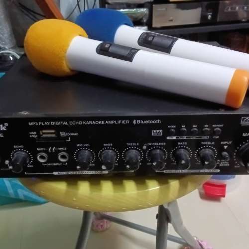 雙無線咪兩聲道擴音機 留意內容