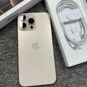 Iphone16 pro max  256G 金色港行，電池健康100%，保修到2025.10.6。