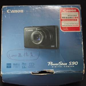 canon powershot s90 舊吉盒+說明書+線