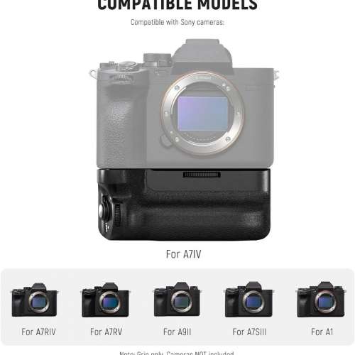 Neewer VG-C4EM Professional Vertical Battery Grip Replacement For Sony A7RV, A7R