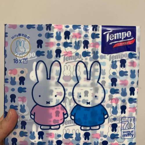 全新Tempo x Miffy 聯名限量版紙巾 18包裝