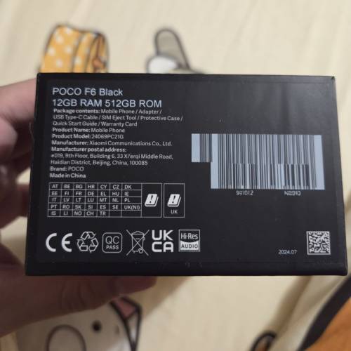 POCO F6 12GB Ram + 512GB ROM Black