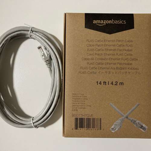 AmazonBasics 上網線 lan 線 寬頻線 lan線 Cat5E 網線 whtapp 66 502975 全新未開...