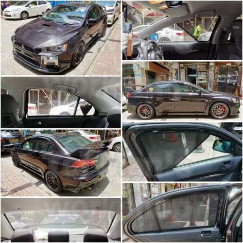Mitsubishi Lancer Evolution 全車磁石濾光窗網太陽擋