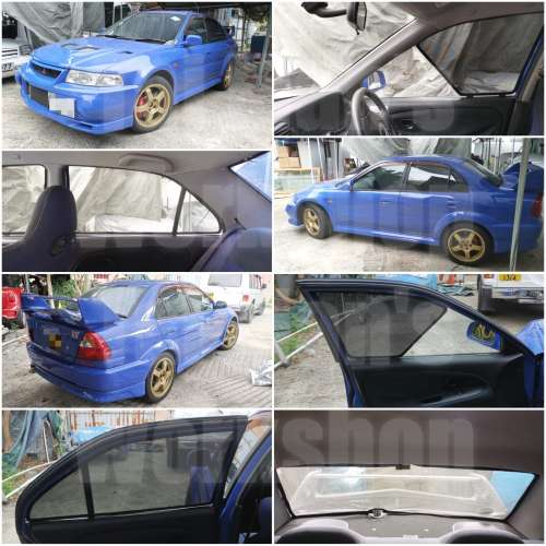 Mitsubishi Lancer Evolution 全車磁石濾光窗網太陽擋