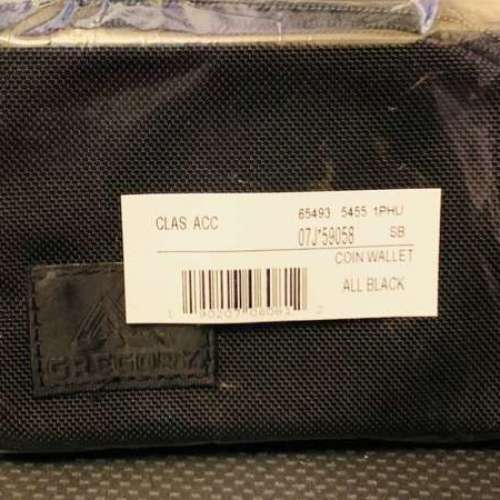 GREGORY COIN WALLET HD ALL BLACK (全黑LOGO日本版) 100%全新未開封