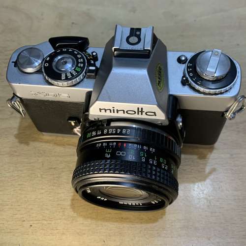 多功能Minolta XD5 連副廠28mm 2.8光圈鏡頭鏡片清冇花冇霉