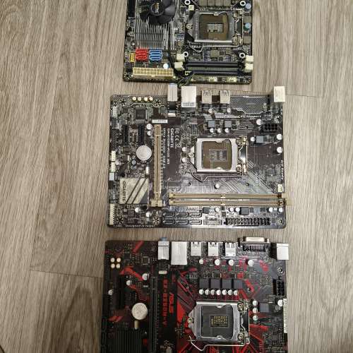 三塊有問題底板 ，Asus Ex-B250-V, Gigabyte GA-X150M PLUS WS, ZOTEC H67 ITX