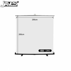 JAVES 200cm(W) X 200cm(H) Roll Up White Screen Portable Background 白色背景屏...
