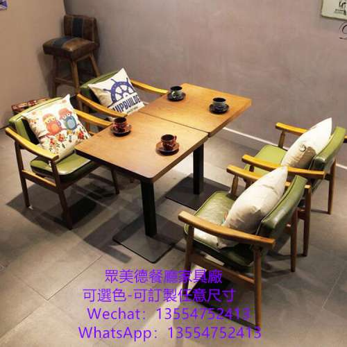 西餐廳傢私訂做，咖啡廳桌椅配套傢私，木紋餐枱，防火傢私可開BS7176防火證書，餐廳...