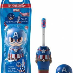 美國兒童牙刷 Brush Buddies Marvel Toothbrush-美國隊長