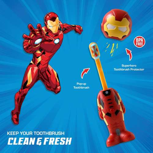 美國兒童牙刷 Brush Buddies Marvel Toothbrush-Iron Man