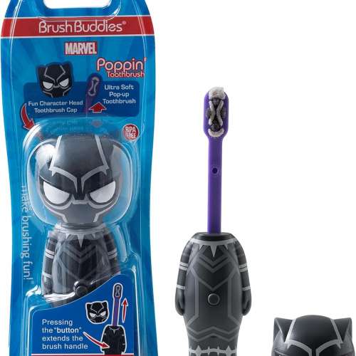 美國兒童牙刷 Brush Buddies Marvel Toothbrush-黑豹