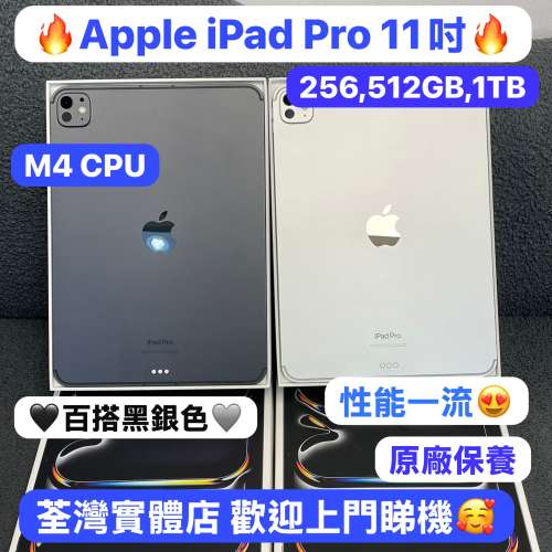 (最新M4 CPU 16GB Ram 10核心🔥iPad Pro 1TB大容量）Apple iPadPro 11 2024/完美機,...