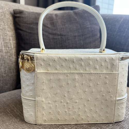 Gianni Versace ostrich leather handbag