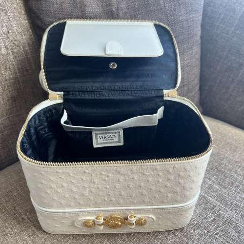 Gianni Versace ostrich leather handbag