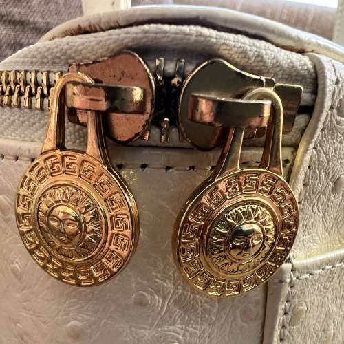 Gianni Versace ostrich leather handbag