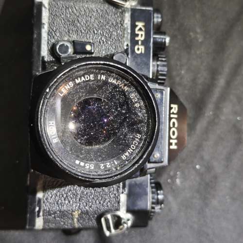 ricoh KR-5 KR5 + 理光 55/2.2 55mm 膠片 菲林機 film camera 壞機發霉鏡 當零件機 ...