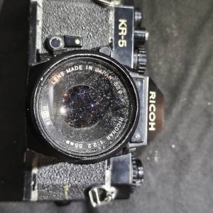 ricoh KR-5 KR5 + 理光 55/2.2 55mm 膠片 菲林機 film camera 壞機發霉鏡 當零件機 ...