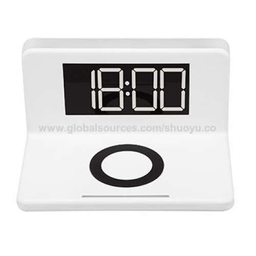 全新4合1電話無線充電器,鬧鐘,夜光燈 4 in 1 Alarm Clock Wireless Charger