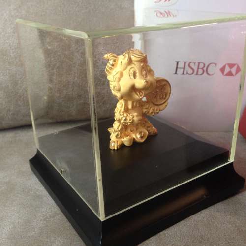 HSBC 24K Gold Plated Deco (Collectible) TERROY NEW 全新 匯豐 福羊羊 金羊 收藏品