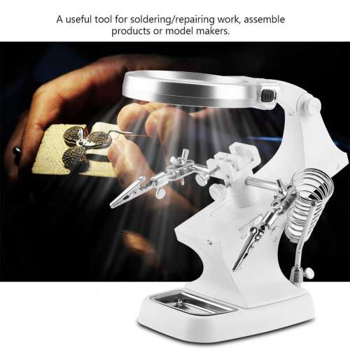 Magnifying Glass Soldering Station, Jewelry Making Tools 3X 4.5X Magnifying..