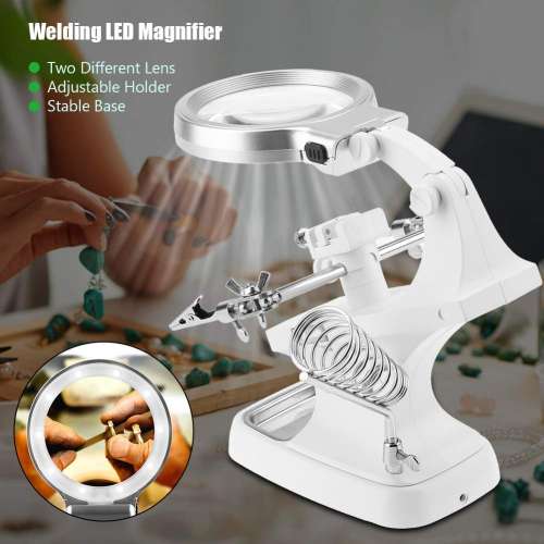 Magnifying Glass Soldering Station, Jewelry Making Tools 3X 4.5X Magnifying..