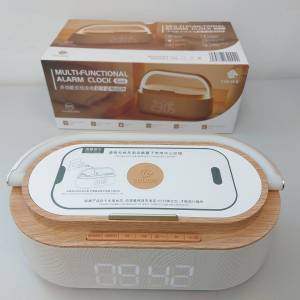 藍牙喇叭 連鬧鐘收音機+無線充電