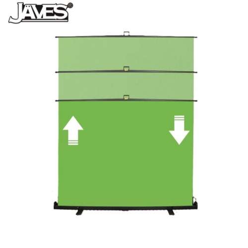 JAVES 250cm(W) X 250cm(H) Roll Up Green Screen Portable Chromakey Background ...