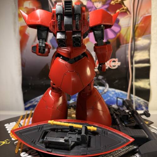 MG 1:100 機動戰士高達外傳 MSV 格魯古古 2.0 真紅閃電 強尼專用機 已砌 素組 高達模...