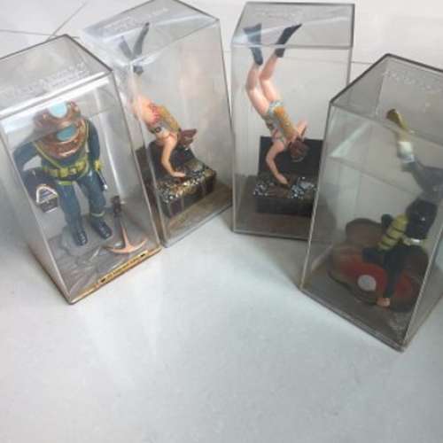 New Vintage Diver & Treasure Fish Aquarium Decor 1969 Metaframe Aquasc