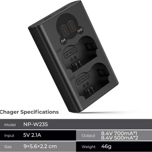 K&F Concept NP-W235 Fully Decoded Lithium-Ion Battery Pack For FujiFilm Cameras