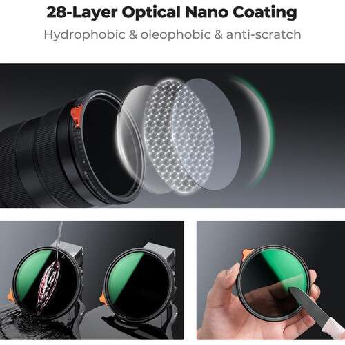 K&F Concept Nano-X Ultra-Low Reflection Variable ND 2-400 Filter (49mm)