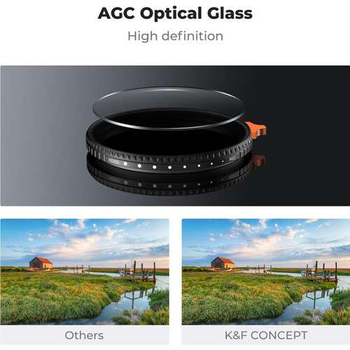 K&F Concept Nano-X Ultra-Low Reflection Variable ND2-400 ND Filter (67mm)