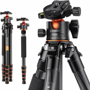 K&F Concept  A255C2 + BH-36L Carbon Fiber 5-Section 156cm Tripod -  KF09.103V1