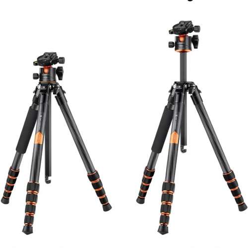 K&F Concept  A255C2 + BH-36L Carbon Fiber 5-Section 156cm Tripod -  KF09.103V1