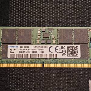 Samsung DDR5 16GB 4800 SODIMM Notebook RAM