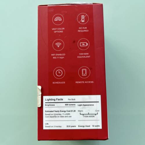 Yeelight smart led bulb (color)智能 LED 燈泡 (彩色)