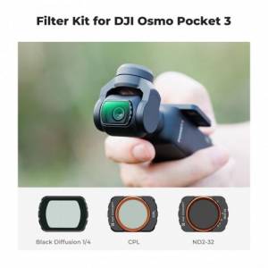 K&F Concept Magnetic CPL + Black Mist 1/4 + VND Filter Set For DJI Pocket 3