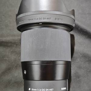Sigma 16/1.4 DC DN Contemporary 適馬 16mm 16 for Canon EFM 佳能 EOS M 冇盒冇單...